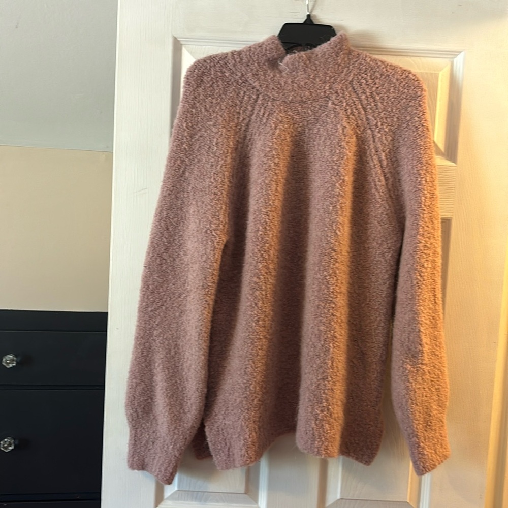 Cozy light pink sweater